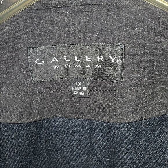 NWT Gallery 1X Women's Premium Gray/Black Microsuede Coat - Picture 10 of 13